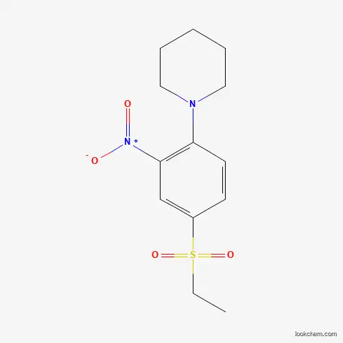 Molecular Structure of 942474-62-6 (1-[4-(Ethylsulfonyl)-2-nitrophenyl]piperidine)