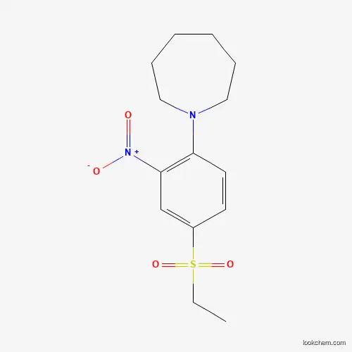 Molecular Structure of 942474-69-3 (1-[4-(Ethylsulphonyl)-2-nitrophenyl]azepane)