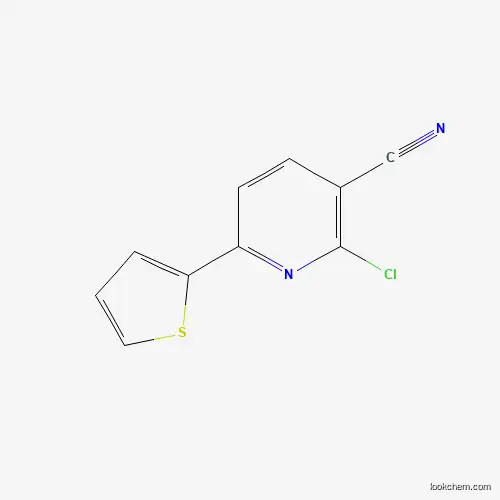 Molecular Structure of 946385-78-0 (2-Chloro-6-thiophen-2-yl-nicotinonitrile)