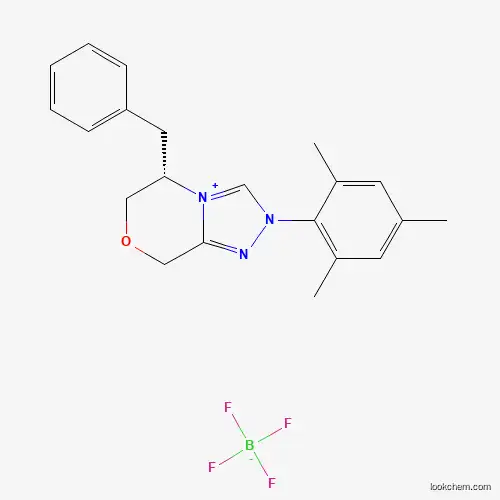 (5S)-5,6-Dihydro-5-(phenylmethyl)-2-(2,4,6-trimethylphenyl)-8H-1,2,4-triazolo[3,4-c][1,4]oxazinium Tetrafluoroborate