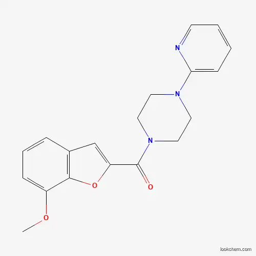 Molecular Structure of 951928-73-7 ((7-Methoxy-1-benzofuran-2-yl)[4-(pyridin-2-yl)piperazin-1-yl]methanone)