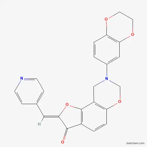 (2Z)-8-(2,3-dihydro-1,4-benzodioxin-6-yl)-2-(pyridin-4-ylmethylidene)-8,9-dihydro-7H-furo[2,3-f][1,3]benzoxazin-3(2H)-one