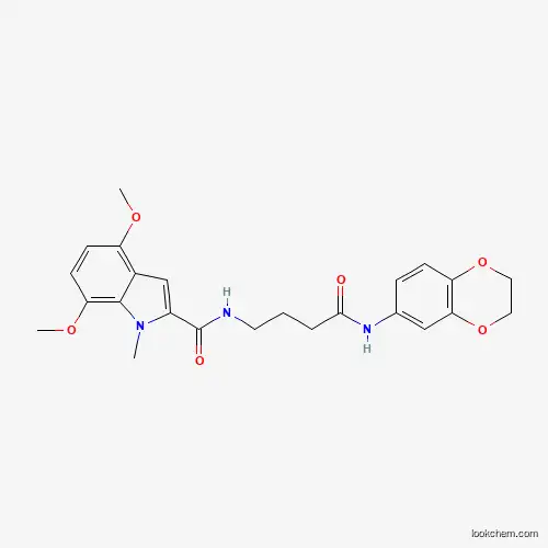 N-[4-(2,3-dihydro-1,4-benzodioxin-6-ylamino)-4-oxobutyl]-4,7-dimethoxy-1-methyl-1H-indole-2-carboxamide