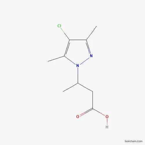 Molecular Structure of 956354-96-4 (3-(4-Chloro-3,5-dimethyl-pyrazol-1-yl)-butyric acid)