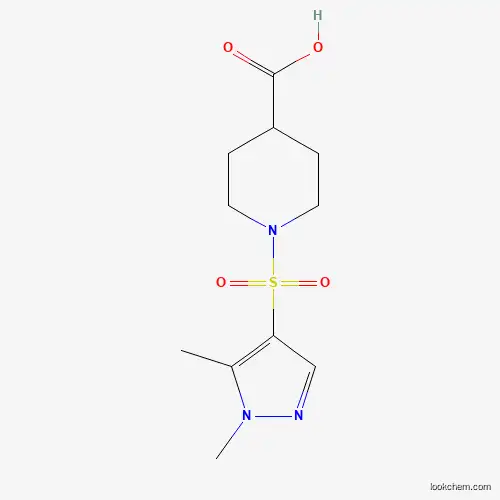Molecular Structure of 956362-87-1 (1-(1,5-Dimethyl-1H-pyrazole-4-sulfonyl)-piperidine-4-carboxylic acid)