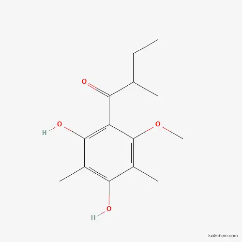 Molecular Structure of 97761-91-6 (2,6-Dimethyl-3-O-methyl-4-(2-methylbutyryl)phloroglucinol)
