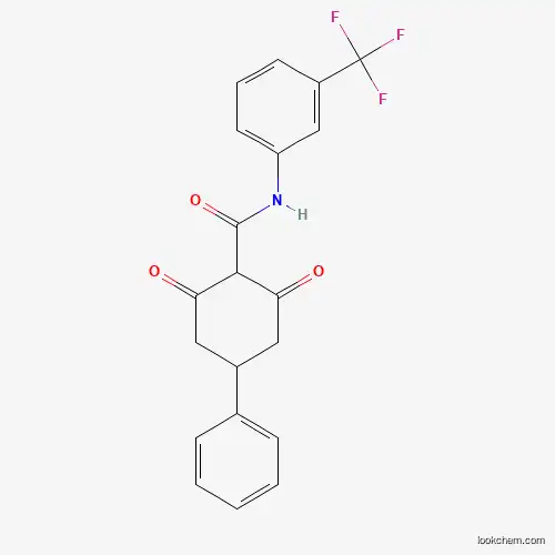 Molecular Structure of 1020251-88-0 (2,6-dioxo-4-phenyl-N-[3-(trifluoromethyl)phenyl]cyclohexane-1-carboxamide)