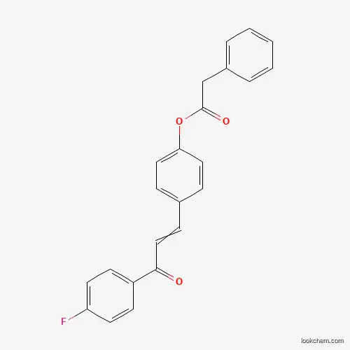 Molecular Structure of 331460-78-7 (4-[3-(4-Fluorophenyl)-3-oxo-1-propenyl]phenyl 2-phenylacetate)