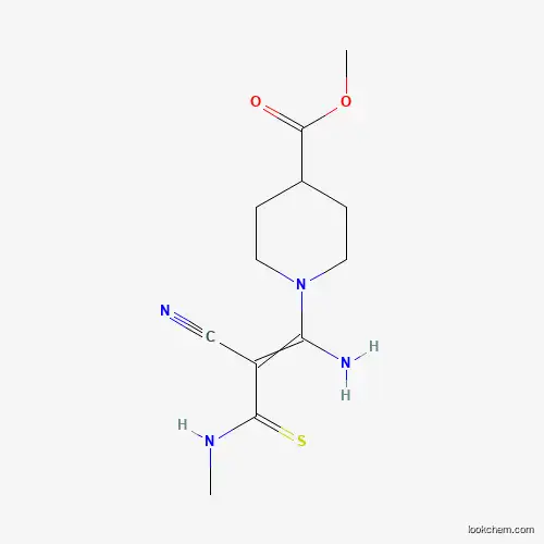 METHYL 1-[1-AMINO-2-CYANO-3-(METHYLAMINO)-3-THIOXO-1-PROPENYL]-4-PIPERIDINECARBOXYLATE