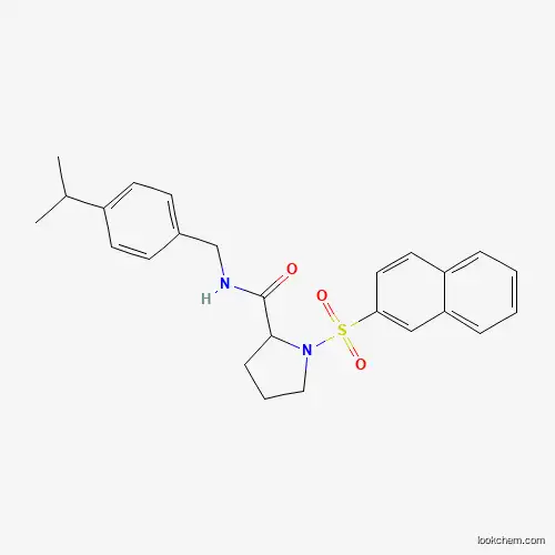 1-naphthalen-2-ylsulfonyl-N-[(4-propan-2-ylphenyl)methyl]pyrrolidine-2-carboxamide