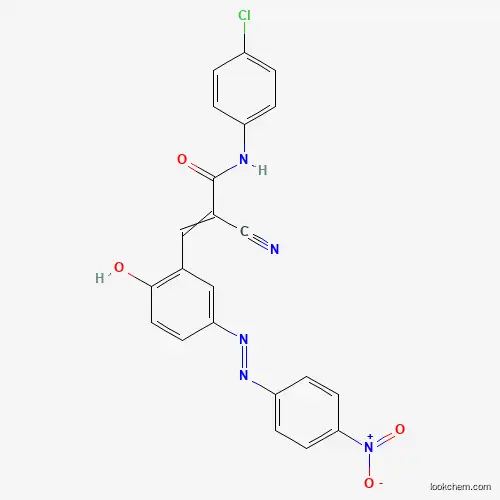 Molecular Structure of 496020-93-0 (2-Propenamide, N-(4-chlorophenyl)-2-cyano-3-[2-hydroxy-5-[2-(4-nitrophenyl)diazenyl]phenyl]-)