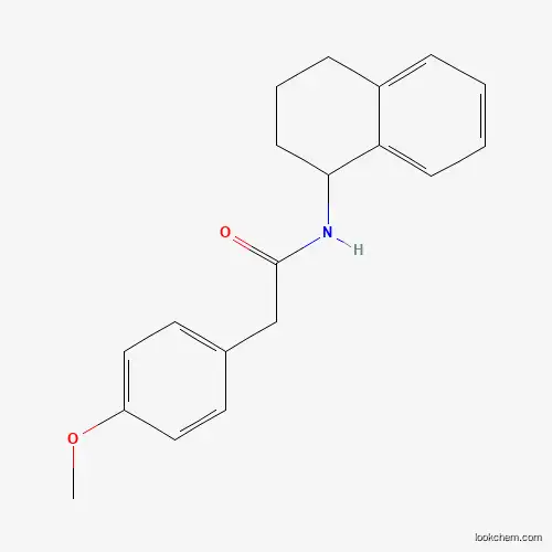 Molecular Structure of 745061-71-6 (2-(4-methoxyphenyl)-N-(1,2,3,4-tetrahydronaphthalen-1-yl)acetamide)