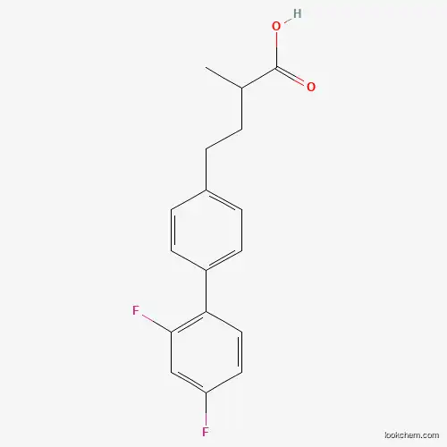 Molecular Structure of 847475-35-8 (4-(2',4'-Difluoro(1,1'-biphenyl)-4-YL)-2-methylbutanoic acid)
