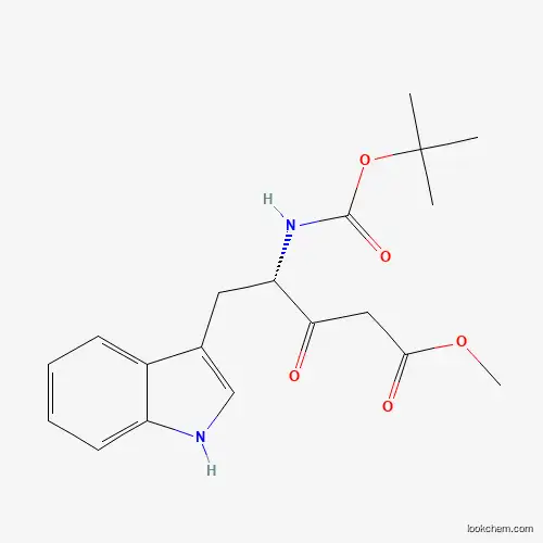 1H-Indole-3-pentanoic acid, g-[[(1,1-dimethylethoxy)carbonyl]amino]-b-oxo-, methyl ester, (S)-