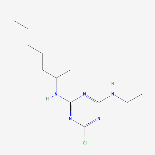 Molecular Structure of 102587-54-2 (1,3,5-Triazine-2,4-diamine, 6-chloro-N-(1-methyl)