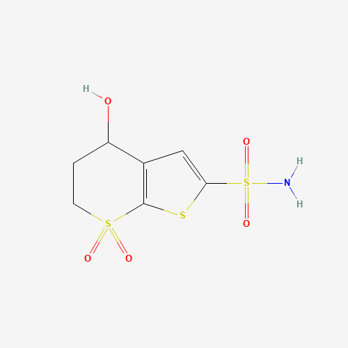 Molecular Structure of 106400-04-8 (5,6-Dihydro-4-hydroxy-4H-thieno[2,3-b]thiopyran-2-sulfonamide 7,7-dioxide)