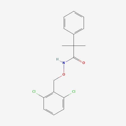 Molecular Structure of 107955-94-2 (N-[(2,6-Dichlorophenyl)methoxy]-alpha,alpha-dimethylbenzeneacetamide)