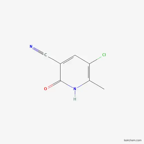 Molecular Structure of 1163297-82-2 (5-Chloro-2-hydroxy-6-methyl-nicotinonitrile)