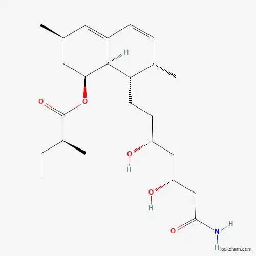 Molecular Structure of 118159-61-8 ((1S,3R,7S,8S,8aR)-8-[(3R,5R)-7-Amino-3,5-dihydroxy-7-oxoheptyl]-1,2,3,7,8,8a-hexahydro-3,7-dimethyl-1-naphthalenyl (2S)-2-methylbutanoate)