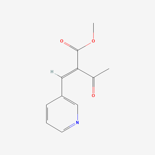 Molecular Structure of 118431-12-2 (Butanoic acid, 3-oxo-2-(3-pyridinylmethylene)-, methyl ester, (E)-)