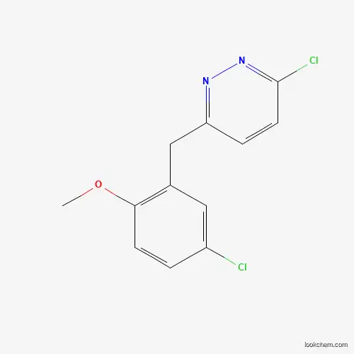 Molecular Structure of 120129-87-5 (3-Chloro-6-[(5-chloro-2-methoxyphenyl)methyl]pyridazine)