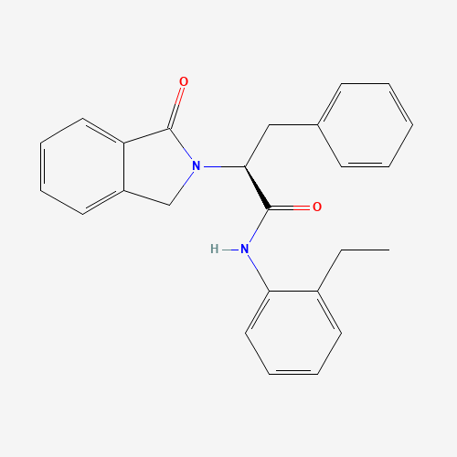 Molecular Structure of 1217827-65-0 ((alphaS)-N-(2-Ethylphenyl)-1,3-dihydro-1-oxo-alpha-(phenylmethyl)-2H-isoindole-2-acetamide)