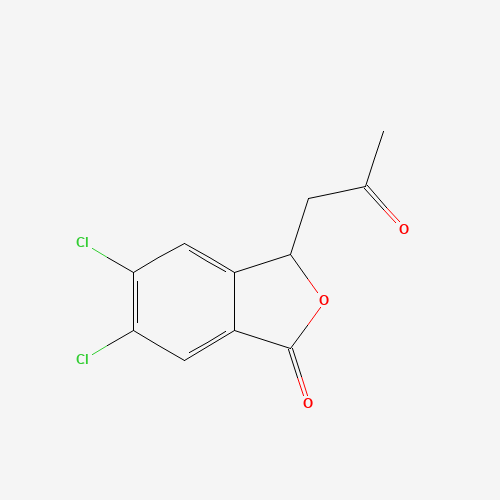 Molecular Structure of 124033-35-8 (5,6-dichloro-3-(2-oxopropyl)-3H-2-benzofuran-1-one)