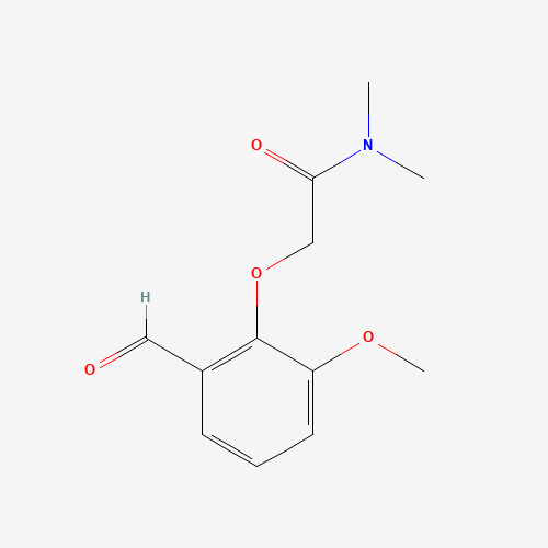 Molecular Structure of 125418-85-1 (Acetamide, 2-(2-formyl-6-methoxyphenoxy)-N,N-dimethyl-)