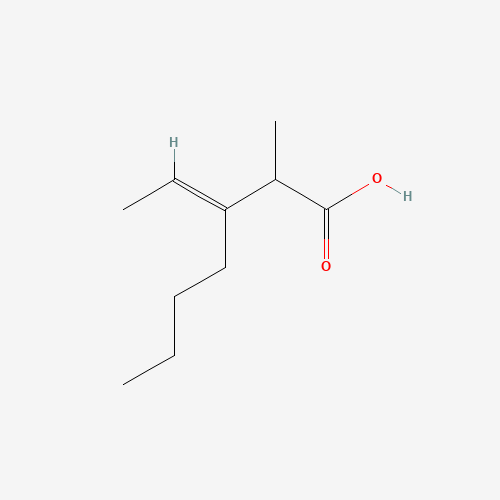 Molecular Structure of 126514-01-0 (Heptanoic acid, 3-ethylidene-2-methyl-, (E)-)