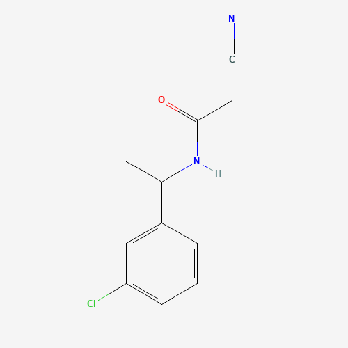 Molecular Structure of 128173-44-4 (N-[1-(3-chlorophenyl)ethyl]-2-cyanoacetamide)