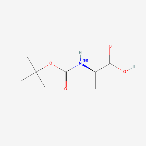Molecular Structure of 139952-88-8 (D-Alanine-15N, N-[(1,1-dimethylethoxy)carbonyl]-)