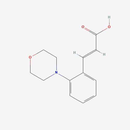 Molecular Structure of 1409950-16-8 (3-[2-(Morpholin-4-yl)phenyl]prop-2-enoic acid)