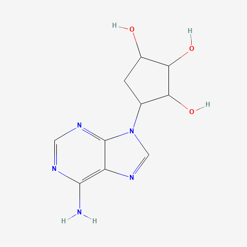 Molecular Structure of 154970-63-5 (4-(6-Amino-9H-purin-9-yl)-1,2,3-cyclopentanetriol)