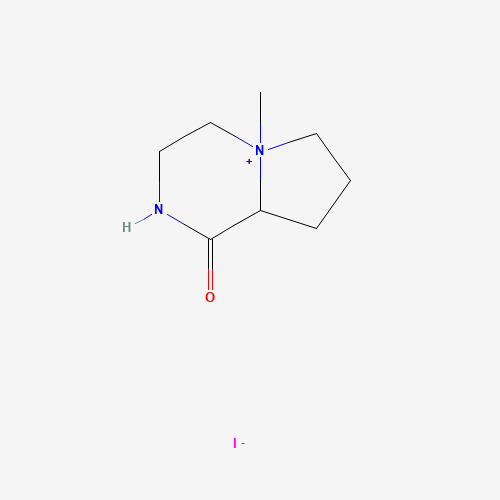 Molecular Structure of 16620-62-5 (5-Methyl-1-oxooctahydropyrrolo[1,2-A]pyrazin-5-ium iodide)