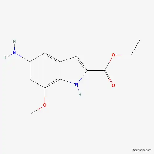 Molecular Structure of 176956-22-2 (ethyl 5-amino-7-methoxy-1H-indole-2-carboxylate)