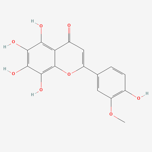 Molecular Structure of 181020-34-8 (4',5,6,7,8-Pentahydroxy-3'-methoxyflavone)
