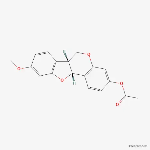 Molecular Structure of 1891-12-9 (6H-Benzofuro[3,2-c][1]benzopyran-3-ol, 6a,11a-dihydro-9-methoxy-, 3-acetate, (6aR,11aR)-)