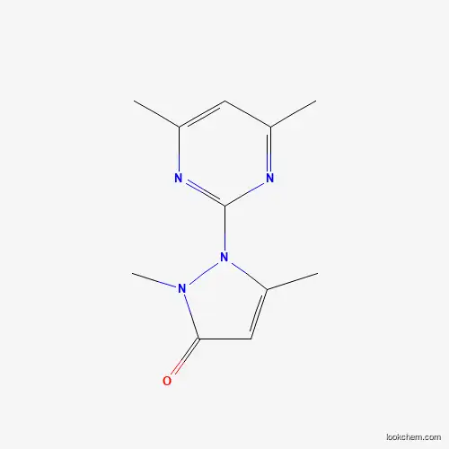 Molecular Structure of 23898-92-2 (1-(4,6-Dimethylpyrimidin-2-yl)-2,5-dimethylpyrazol-3-one)