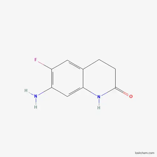 Molecular Structure of 425704-63-8 (7-Amino-6-fluoro-1,2,3,4-tetrahydroquinolin-2-one)