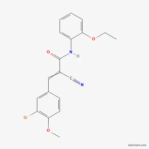 Molecular Structure of 465514-28-7 (3-(3-Bromo-4-methoxyphenyl)-2-cyano-N-(2-ethoxyphenyl)-2-propenamide)