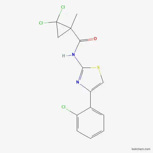 Molecular Structure of 496017-29-9 (2,2-dichloro-N-[4-(2-chlorophenyl)-1,3-thiazol-2-yl]-1-methylcyclopropanecarboxamide)
