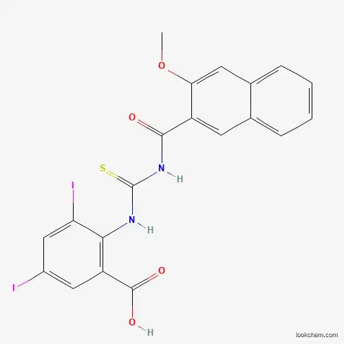 3,5-Diiodo-2-[(3-methoxynaphthalene-2-carbonyl)carbamothioylamino]benzoic acid