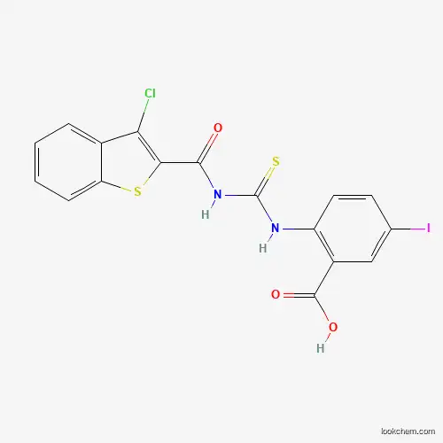 2-[(3-Chloro-1-benzothiophene-2-carbonyl)carbamothioylamino]-5-iodobenzoic acid