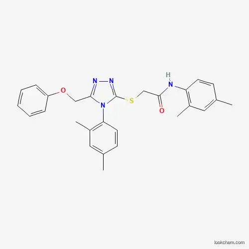 Molecular Structure of 539809-00-2 (N-(2,4-dimethylphenyl)-2-{[4-(2,4-dimethylphenyl)-5-(phenoxymethyl)-4H-1,2,4-triazol-3-yl]sulfanyl}acetamide)