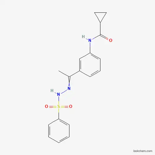 Molecular Structure of 544662-82-0 (Benzenesulfonic acid, 2-[1-[3-[(cyclopropylcarbonyl)amino]phenyl]ethylidene]hydrazide)