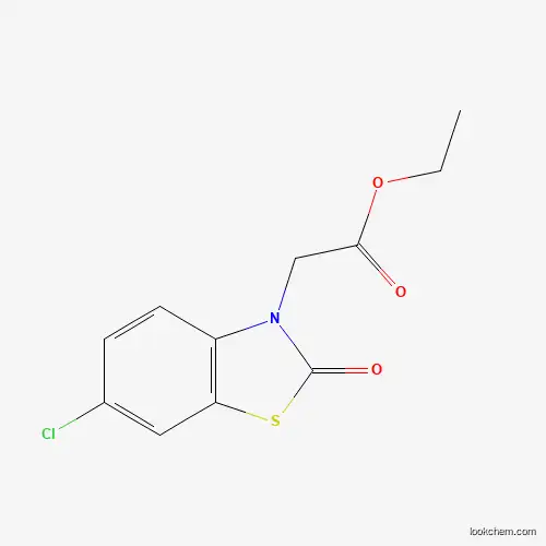 Molecular Structure of 63755-01-1 (Ethyl 6-chloro-2-oxo-3(2H)-benzothiazoleacetate)