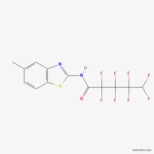 Molecular Structure of 6396-20-9 (2,2,3,3,4,4,5,5-octafluoro-N-(5-methyl-1,3-benzothiazol-2-yl)pentanamide)