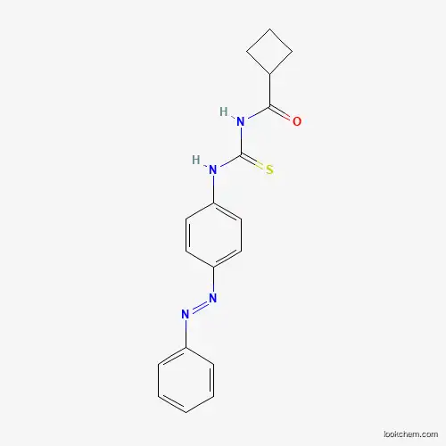 Molecular Structure of 6487-37-2 (N-[(4-phenyldiazenylphenyl)carbamothioyl]cyclobutanecarboxamide)