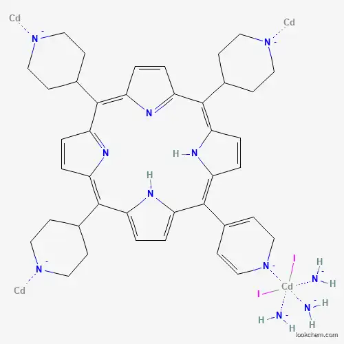 Azanide;cadmium;diiodocadmium;10,15,20-tri(piperidin-1-id-4-yl)-5-(2h-pyridin-1-id-4-yl)-21,22-dihydroporphyrin