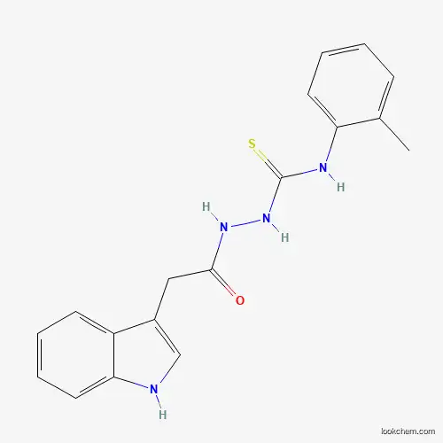 Molecular Structure of 7243-19-8 (1-[[2-(1H-indol-3-yl)acetyl]amino]-3-(2-methylphenyl)thiourea)